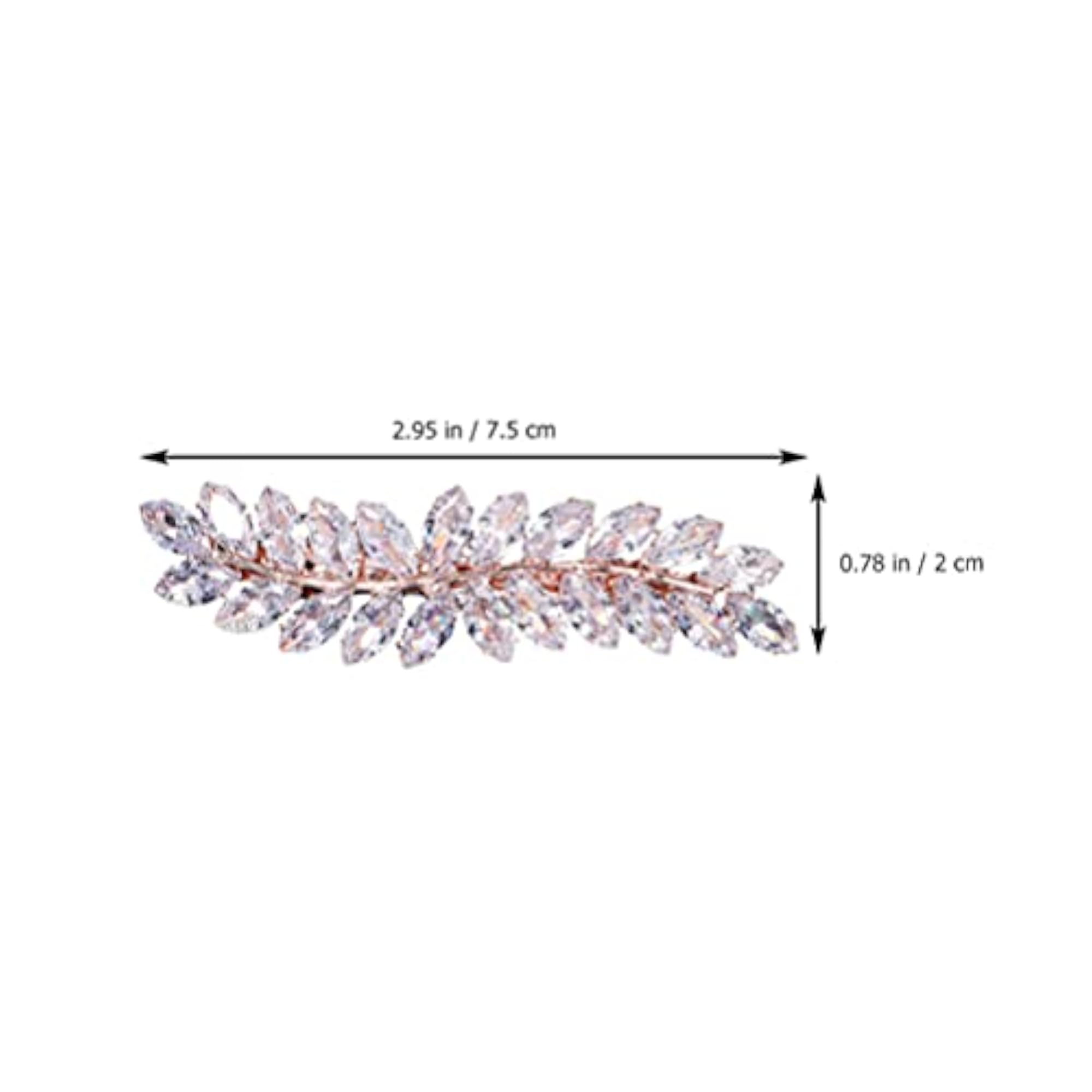Women's Rhinestone Crystal Leaf Hair Clip, Wedding Accessory